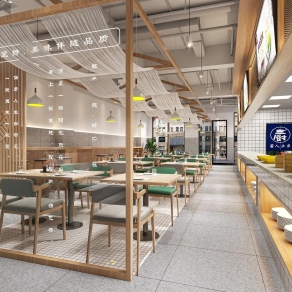 现代馄饨店3D模型下载